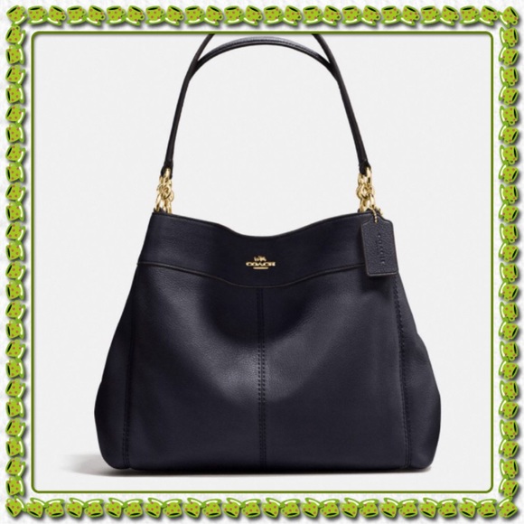 Coach Handbags - Coach blue leather lexy handbag NWT